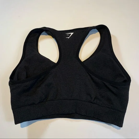 Gymshark dark grey Racerback sports bra - Picture 3 of 7